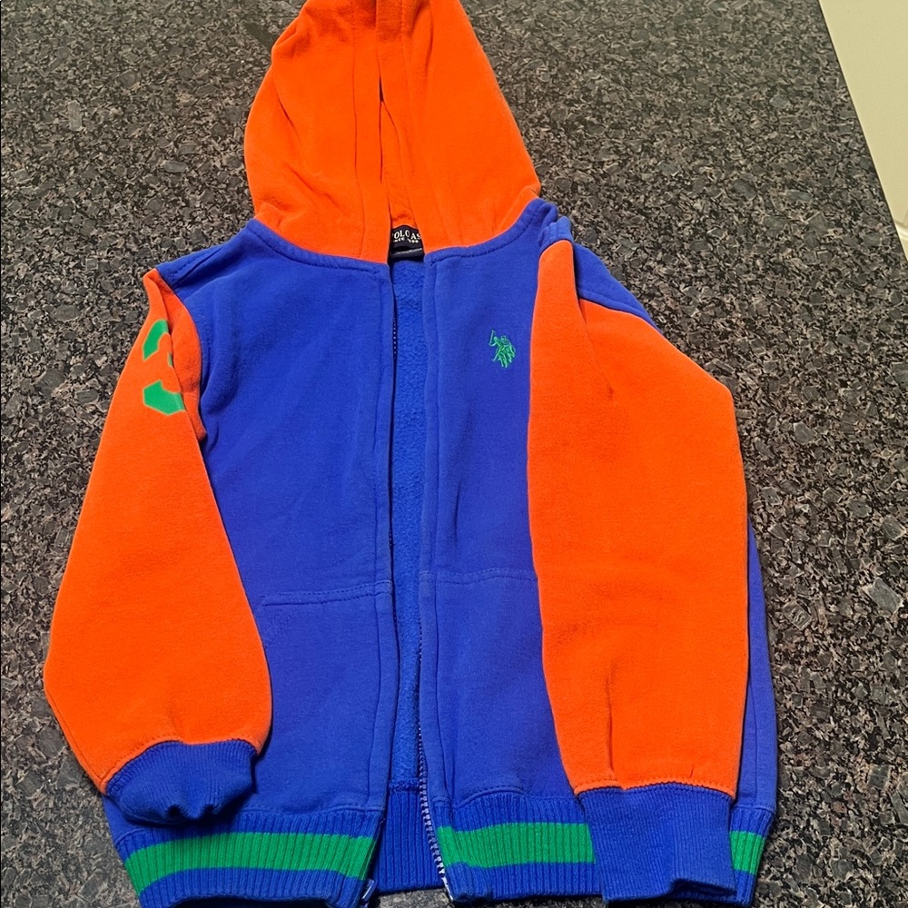 U.S. Polo Assn. Blue and Orange Kids Hoodie